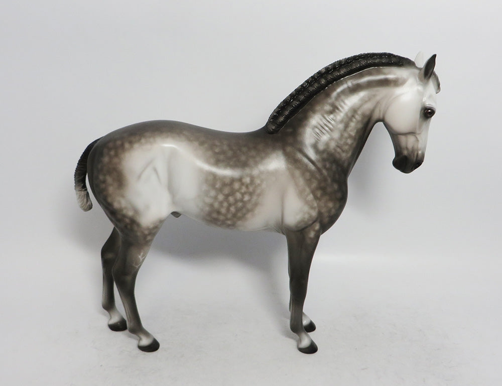 MR. SNOW-OOAK STAR DAPPLE ANDALUSIAN MODEL HORSE 12/14/18