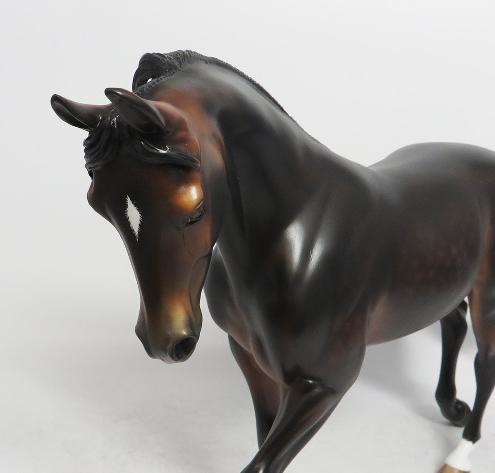 TEN BELOW-OOAK DAPPLE BAY THOROUGHBRED MODEL HORSE 12/14/18