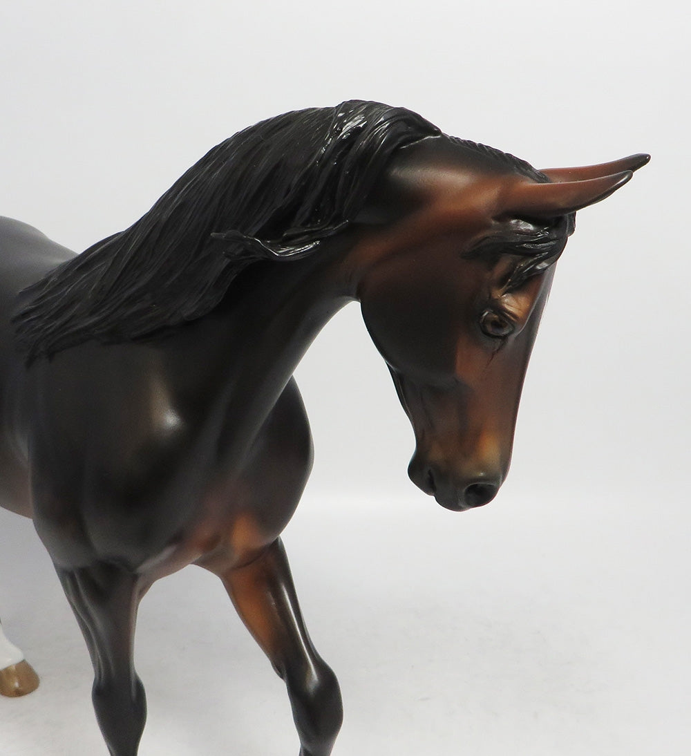 TEN BELOW-OOAK DAPPLE BAY THOROUGHBRED MODEL HORSE 12/14/18