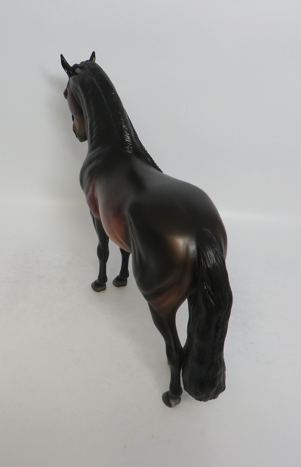 SUNDOWNER - OOAK DARK DAPPLE BAY ANDALUSIAN MODEL HORSE SHCF2018