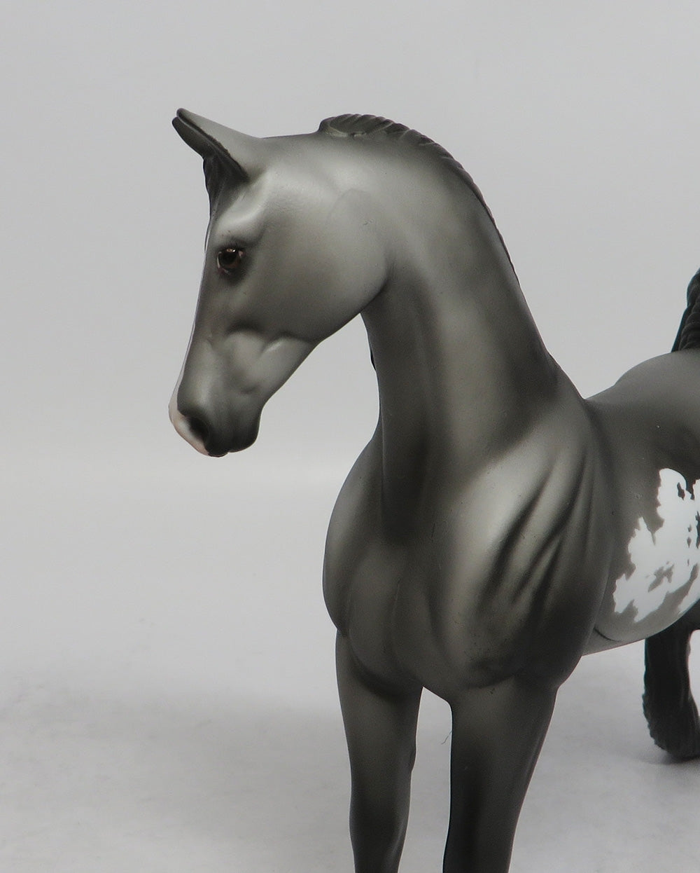 POETRY IN MOTION - OOAK GREY PINTO PEBBLES MODEL HORSE SHCF2018