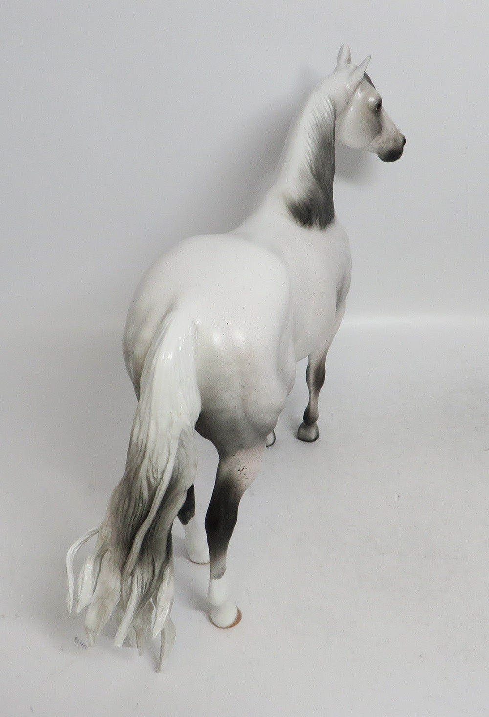 IRON MANIA-OOAK DAPPLE FLEABIT GREY ISH MODEL HORSE BY AUDREY DIXON 12/14/18