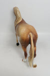 SUGAR COOKIE-OOAK DAPPLE PALOMINO THOROUGHBRED MODEL HORSE BY AUDREY DIXON 12/14/18