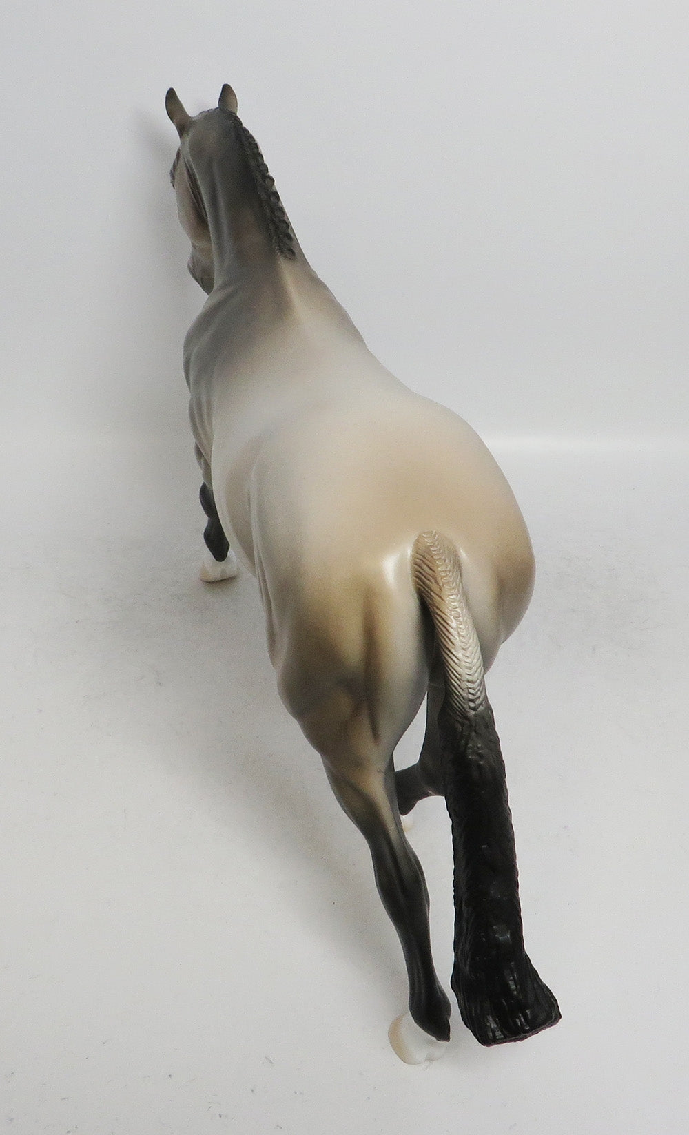 MR.SANDMAN-LE-5 GREY IRISH DRAFT MODEL HORSE BY AUDREY DIXON 12/14/18