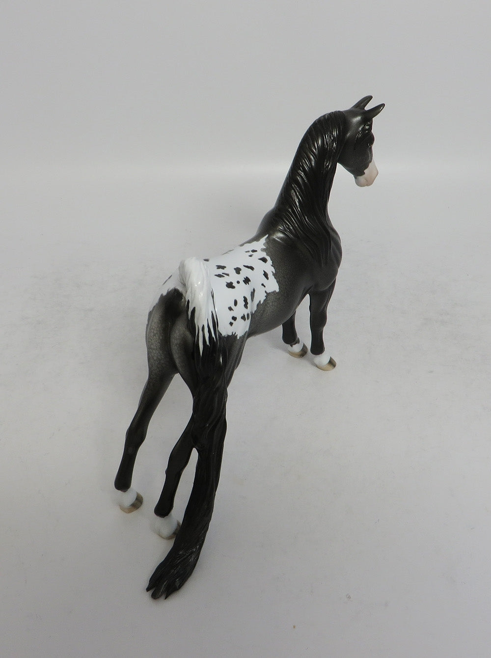 LITTLE MISS POETRY - OOAK BLACK APPALOOSA PEBBLES MODEL HORSE SHCF2018