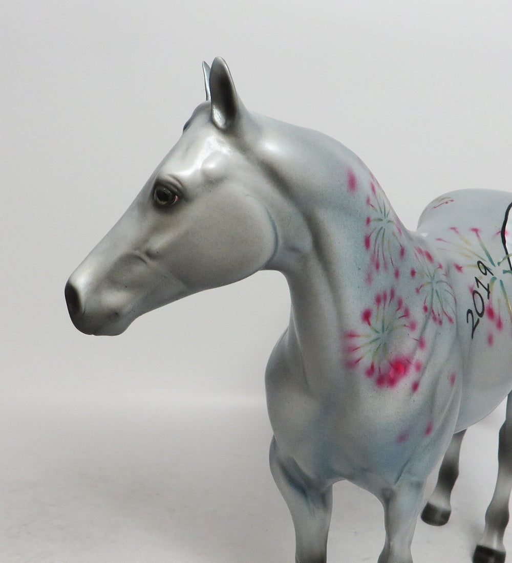 CHEERS-OOAK NEW YEARS ISH MODEL HORSE BY DAWN QUICK  12/21/18