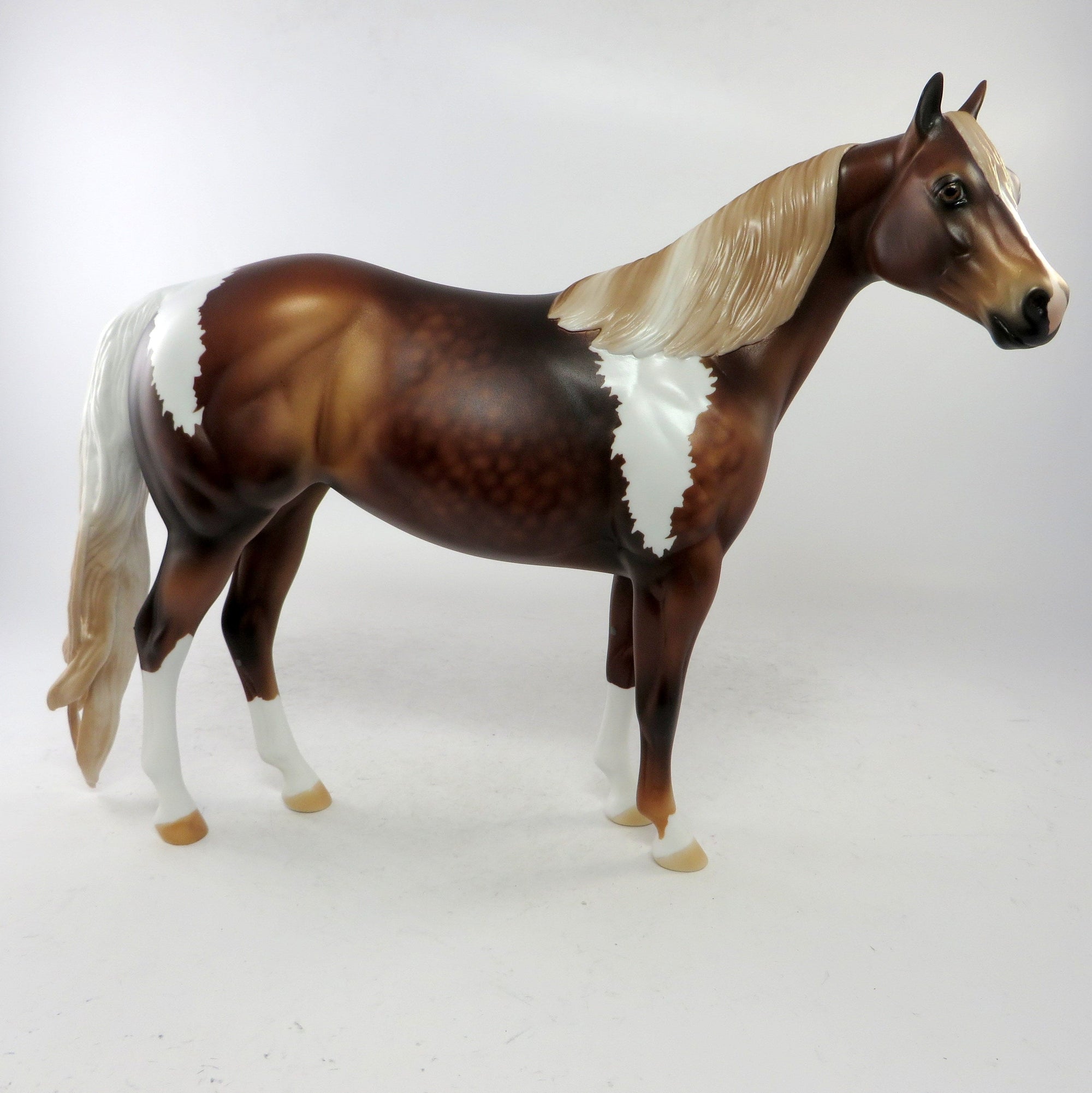 COCO CHANNEL-LE-6 DAPPLE CHESTNUT PAINT ISH MODEL HORSE BY AUDREY DIXON 12/21/18