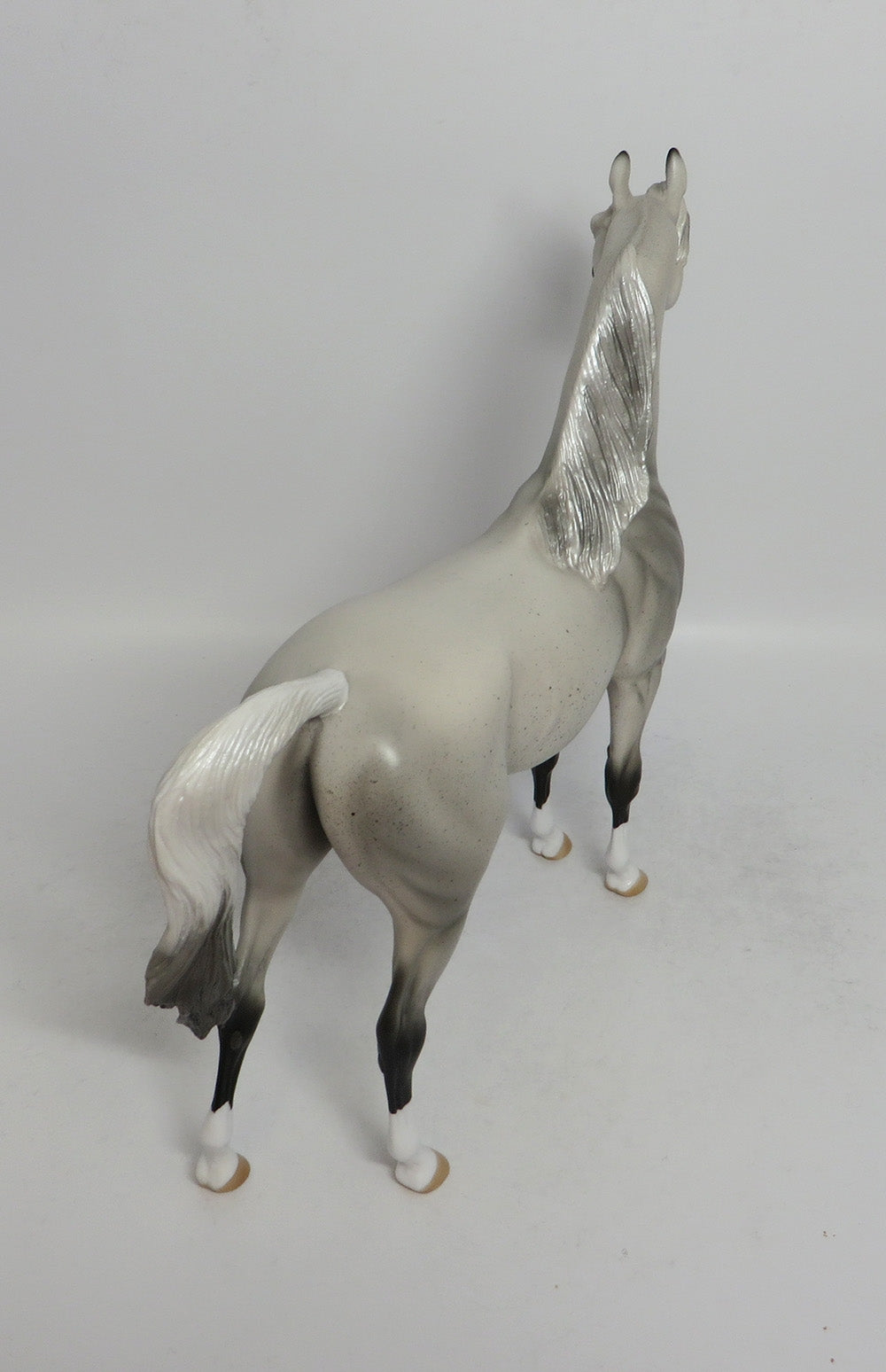 RECKON - OOAK FLEA BITTEN GREY ARABIAN MODEL HORSE SHCF2018