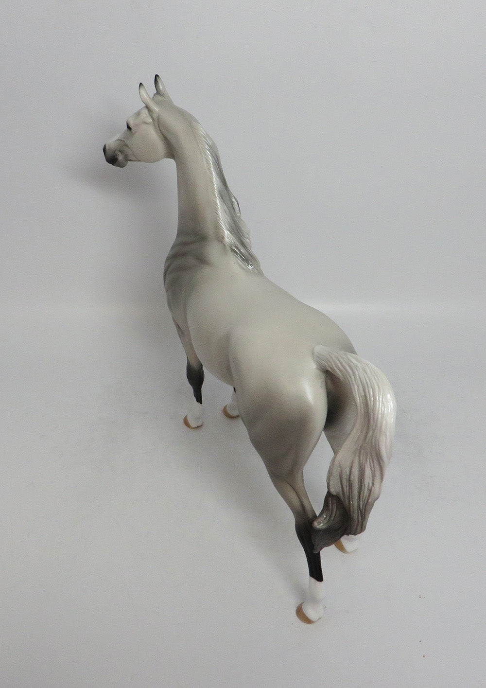 RECKON - OOAK FLEA BITTEN GREY ARABIAN MODEL HORSE SHCF2018
