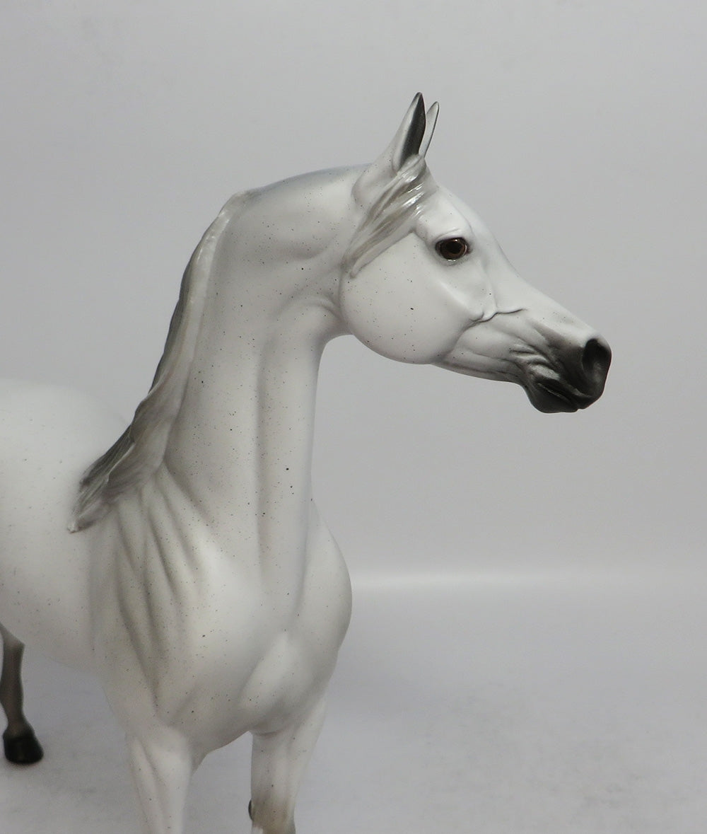 KIN FOLK - OOAK FLEA BITTEN GREY ARABIAN MODEL HORSE SHCF2018