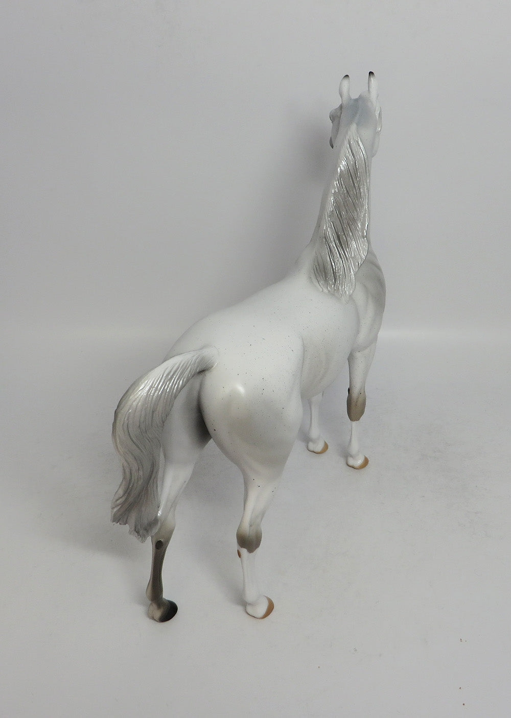 KIN FOLK - OOAK FLEA BITTEN GREY ARABIAN MODEL HORSE SHCF2018