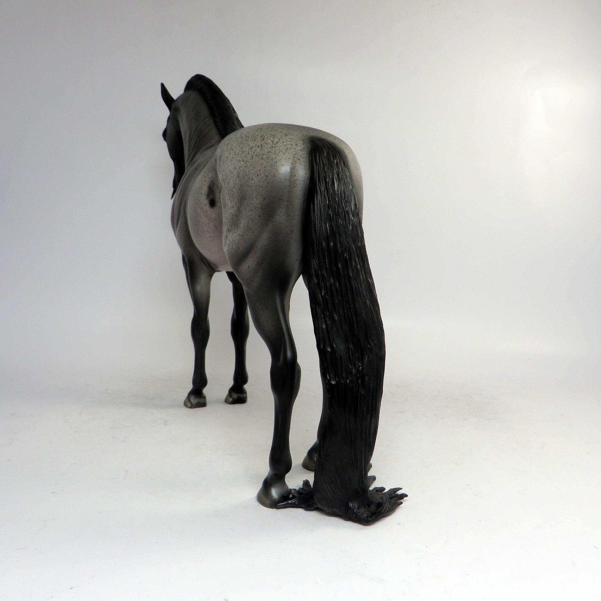 APPOLLO-OOAK BLUE ROAN ANDALUSIAN MODEL HORSE BY DAWN QUICK 12/21/18