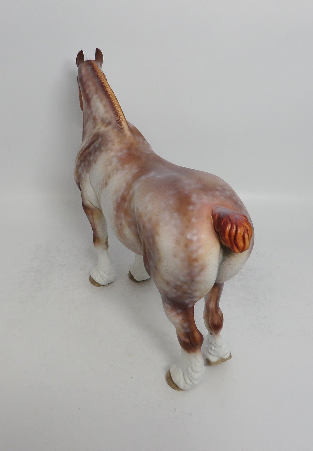 HICKORY SMOKE - OOAK CHESTNUT SABINO BUNNY HEAVY DRAFT MODEL HORSE SHCF2018