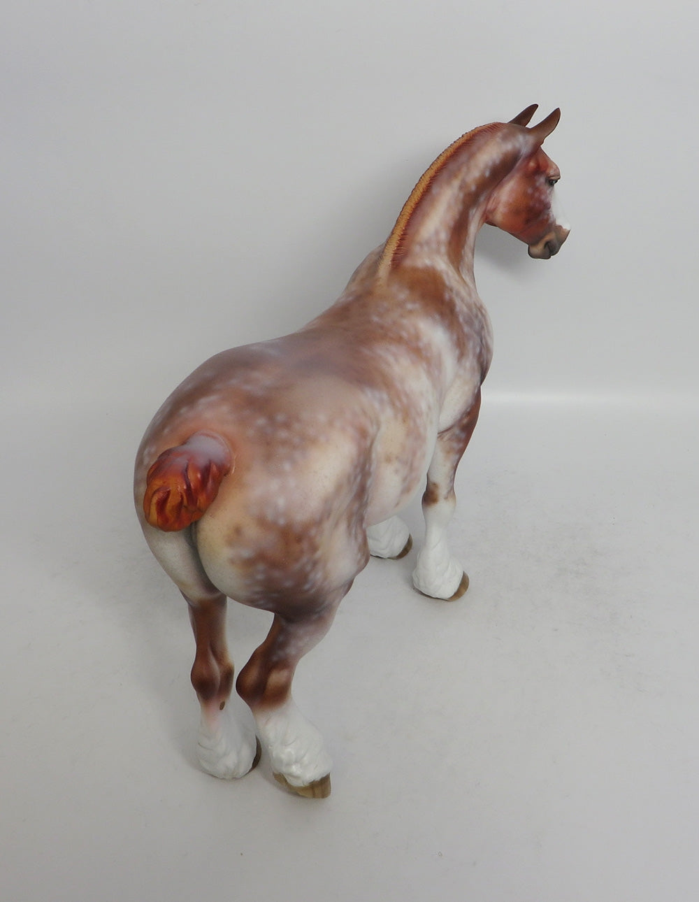 HICKORY SMOKE - OOAK CHESTNUT SABINO BUNNY HEAVY DRAFT MODEL HORSE SHCF2018