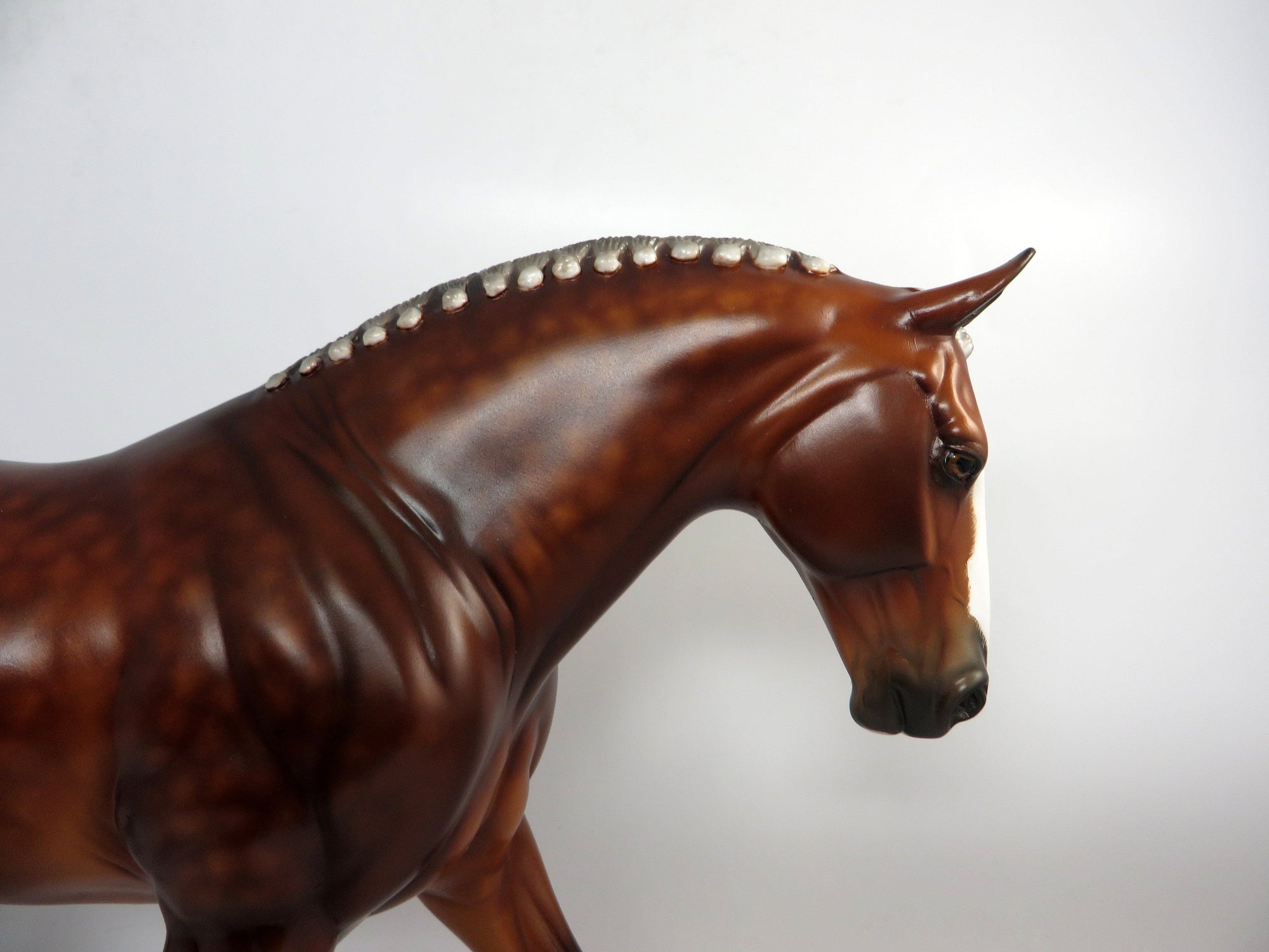 WHEEL OF FORTUNE- DAPPLE SILVER BAY IRISH DRAFT MODEL HORSE BY SHERYL LEISURE 12/21/18