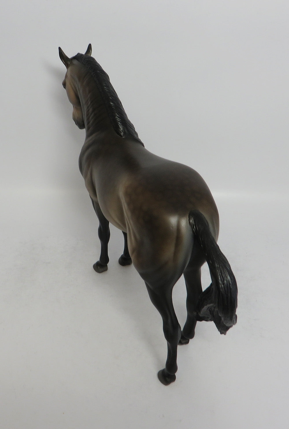 FIXIN&#39; TO - OOAK DAPPLE SOOTY BUCKSKIN ANDALUSIAN MODEL HORSE SHCF2018