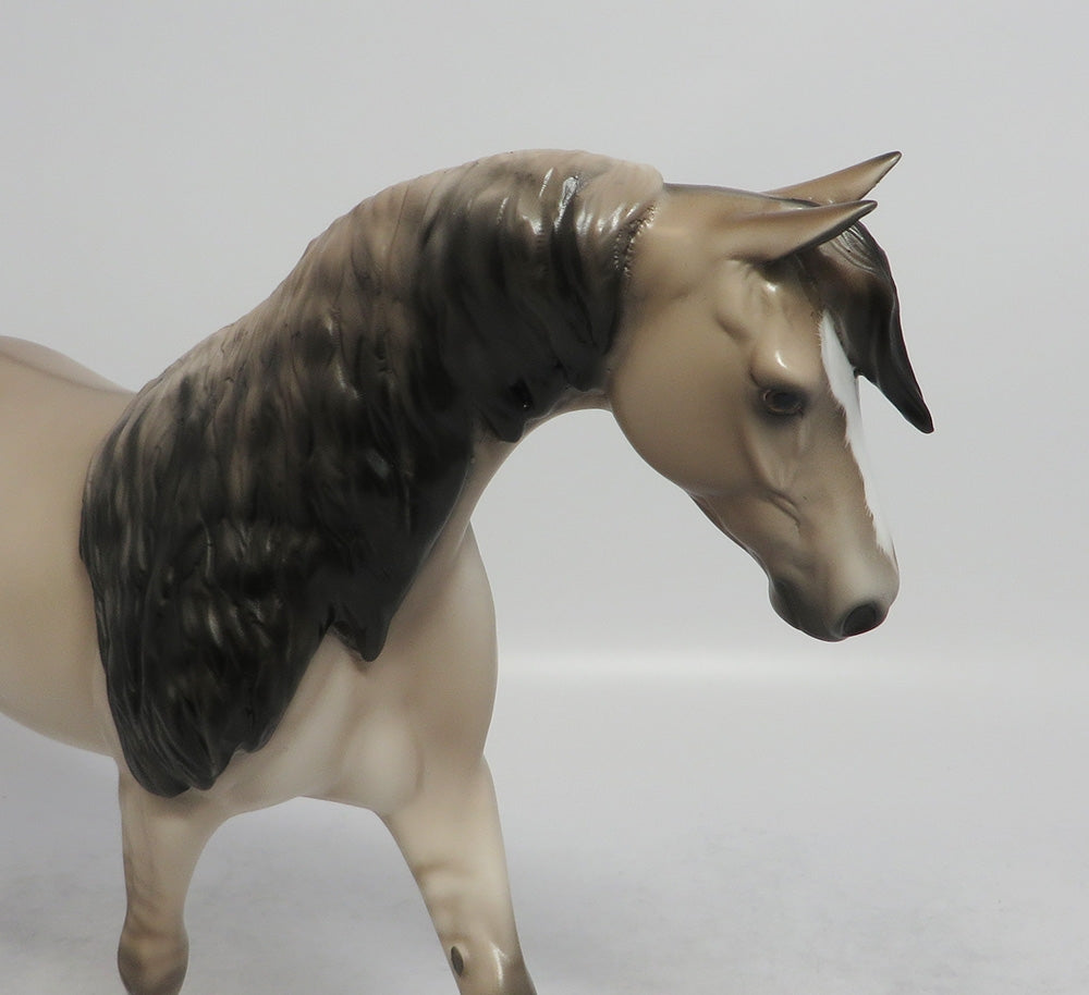 ADO ANNIE - OOAK PALE DUN PONY MODEL HORSE BY SHERYL LEISURE SHCF2018