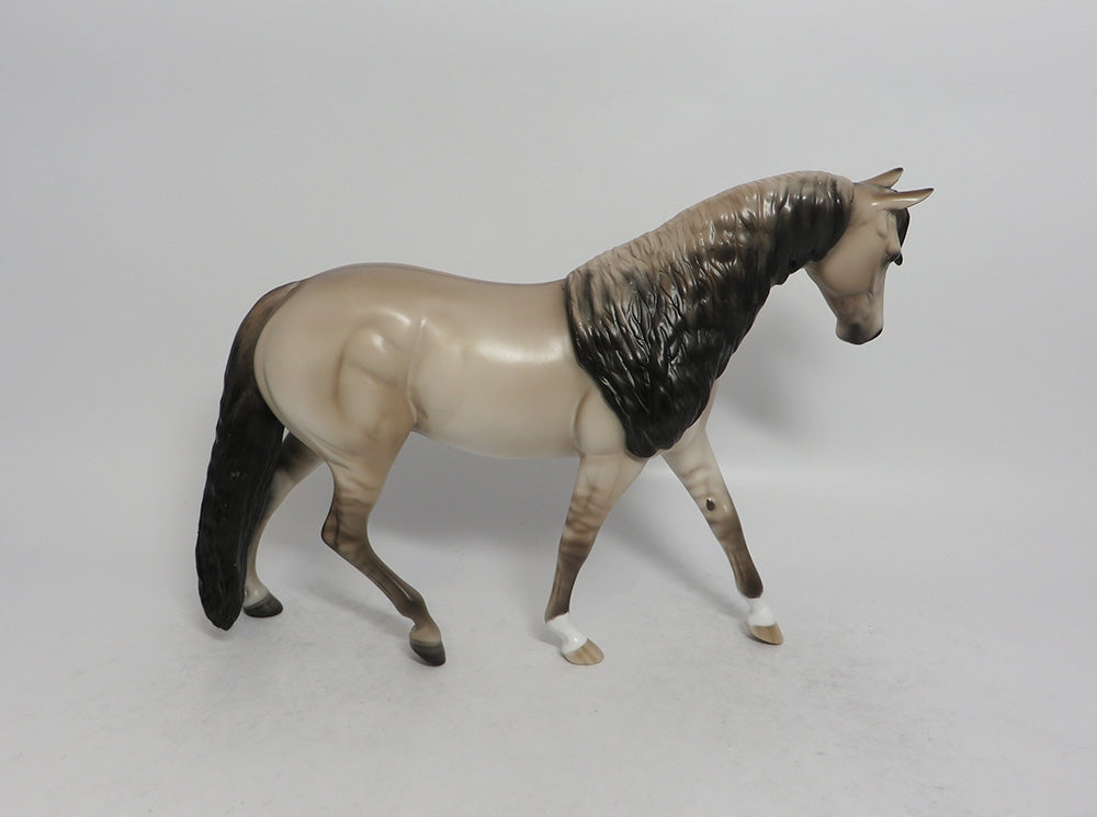 ADO ANNIE - OOAK PALE DUN PONY MODEL HORSE BY SHERYL LEISURE SHCF2018