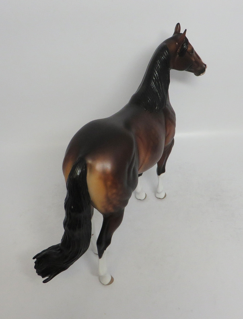 CURLY - OOAK DAPPLE BAY ISH MODEL HORSE BY SHERYL LEISURE SHCF2018