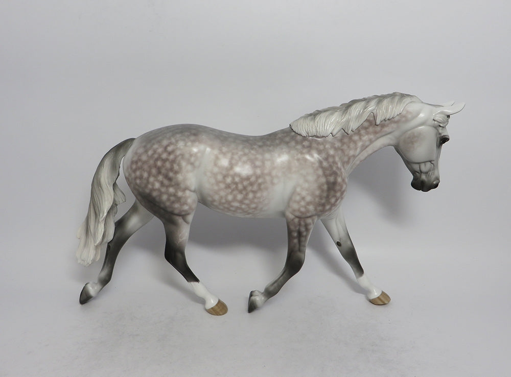 GERTIE - OOAK STAR DAPPLE ROSE GREY PALOUSE MODEL HORSE BY SHERYL LEISURE SHCF2018
