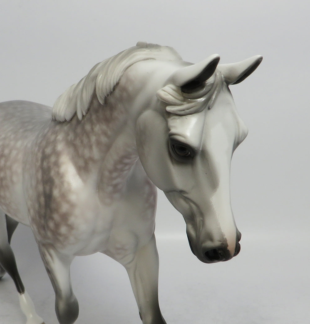 GERTIE - OOAK STAR DAPPLE ROSE GREY PALOUSE MODEL HORSE BY SHERYL LEISURE SHCF2018