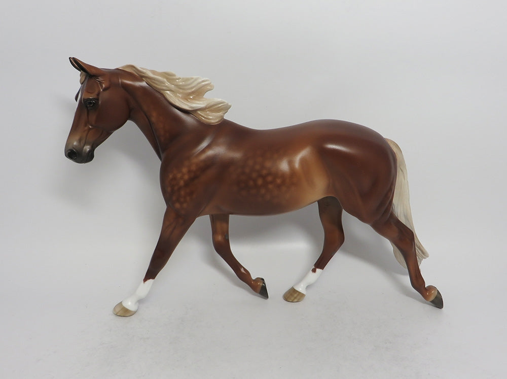 LAUREY - OOAK DAPPLE SORREL PALOUSE MODEL HORSE BY SHERYL LEISURE SHCF2018