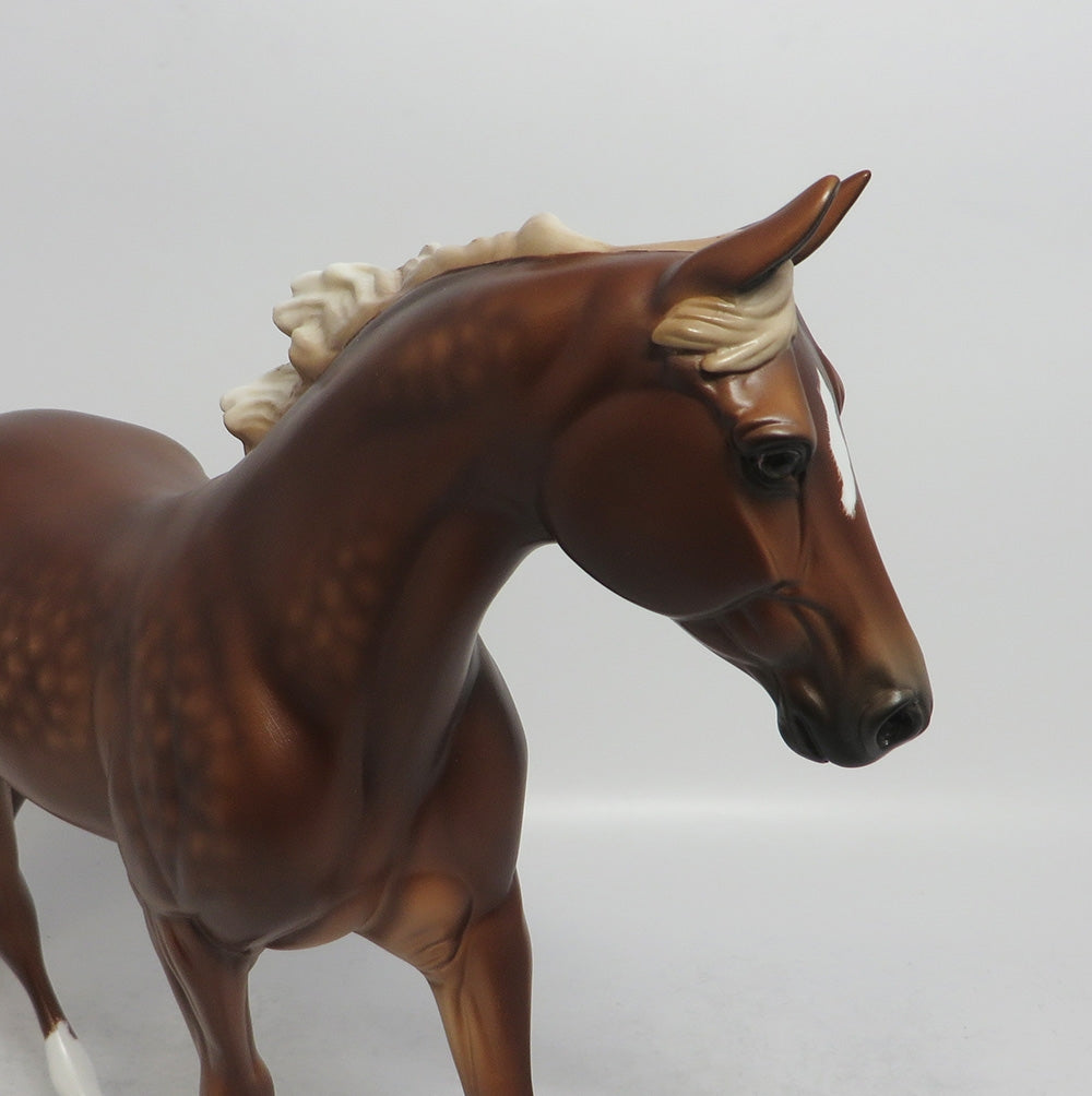 LAUREY - OOAK DAPPLE SORREL PALOUSE MODEL HORSE BY SHERYL LEISURE SHCF2018