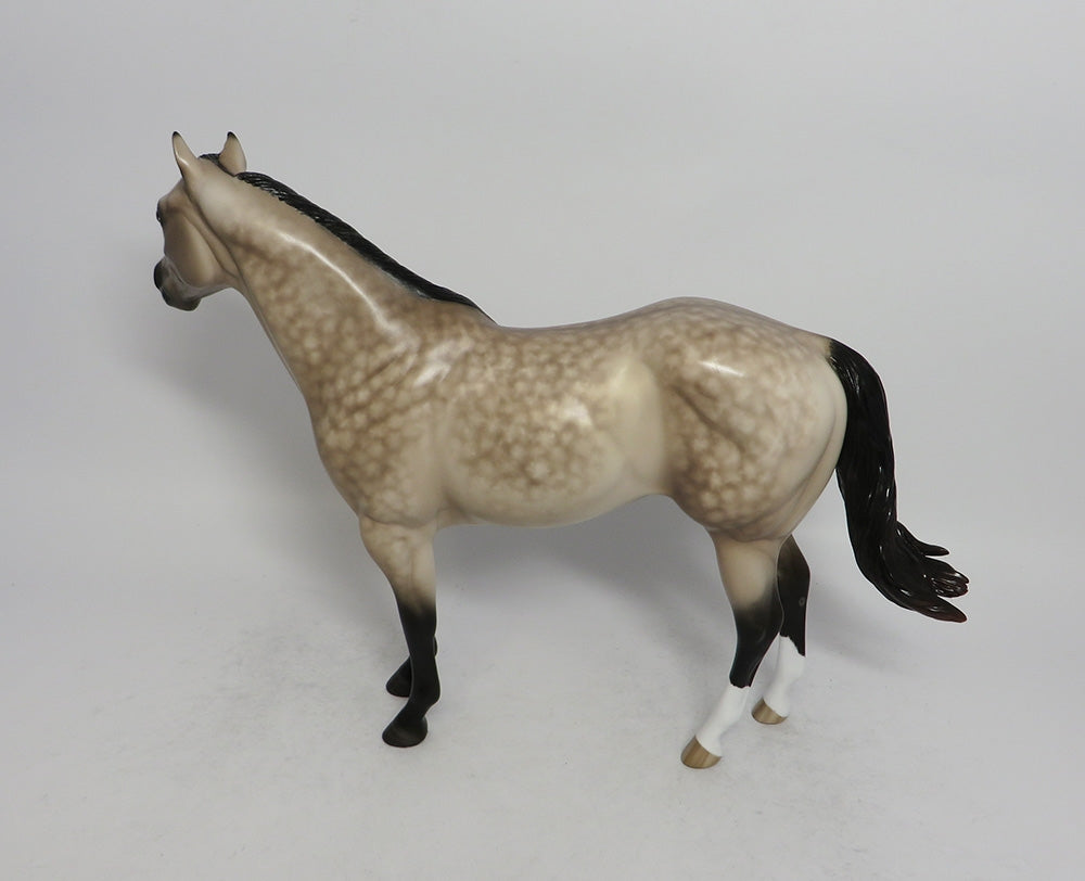 WILL PARKER - OOAK DAPPLE LIGHT SOOTY BUCKSKIN ISH MODEL HORSE BY SHERYL LEISURE SHCF2018