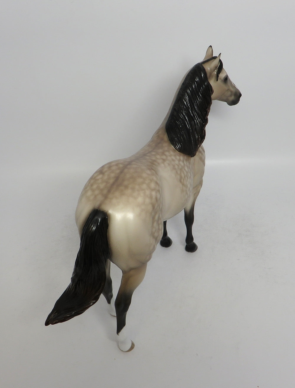 WILL PARKER - OOAK DAPPLE LIGHT SOOTY BUCKSKIN ISH MODEL HORSE BY SHERYL LEISURE SHCF2018