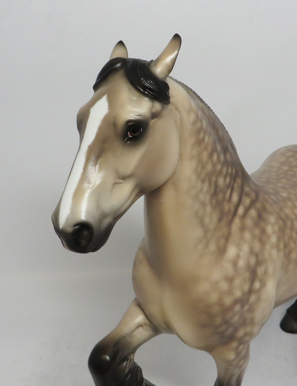 JUD FRY - OOAK SOOTY BUCKSKIN TROTTING DRAFT MODEL HORSE BY SHERYL LEISURE SHCF2018