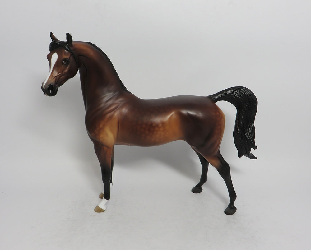 ALI HAKIM - OOAK DAPPLE BAY ARABIAN MODEL HORSE BY SHERYL LEISURE SHCF2018