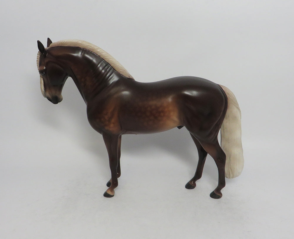 OUT OF MY DREAMS - OOAK DAPPLE CHOCOLATE SORREL ANDALUSIAN MODEL HORSE BY SHERYL LEISURE SHCF2018