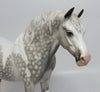 AUNT ELLER - OOAK STAR DAPPLE GREY PINTO BUNNY HEAVY DRAFT MODEL HORSE BY SHERYL LEISURE SHCF2018