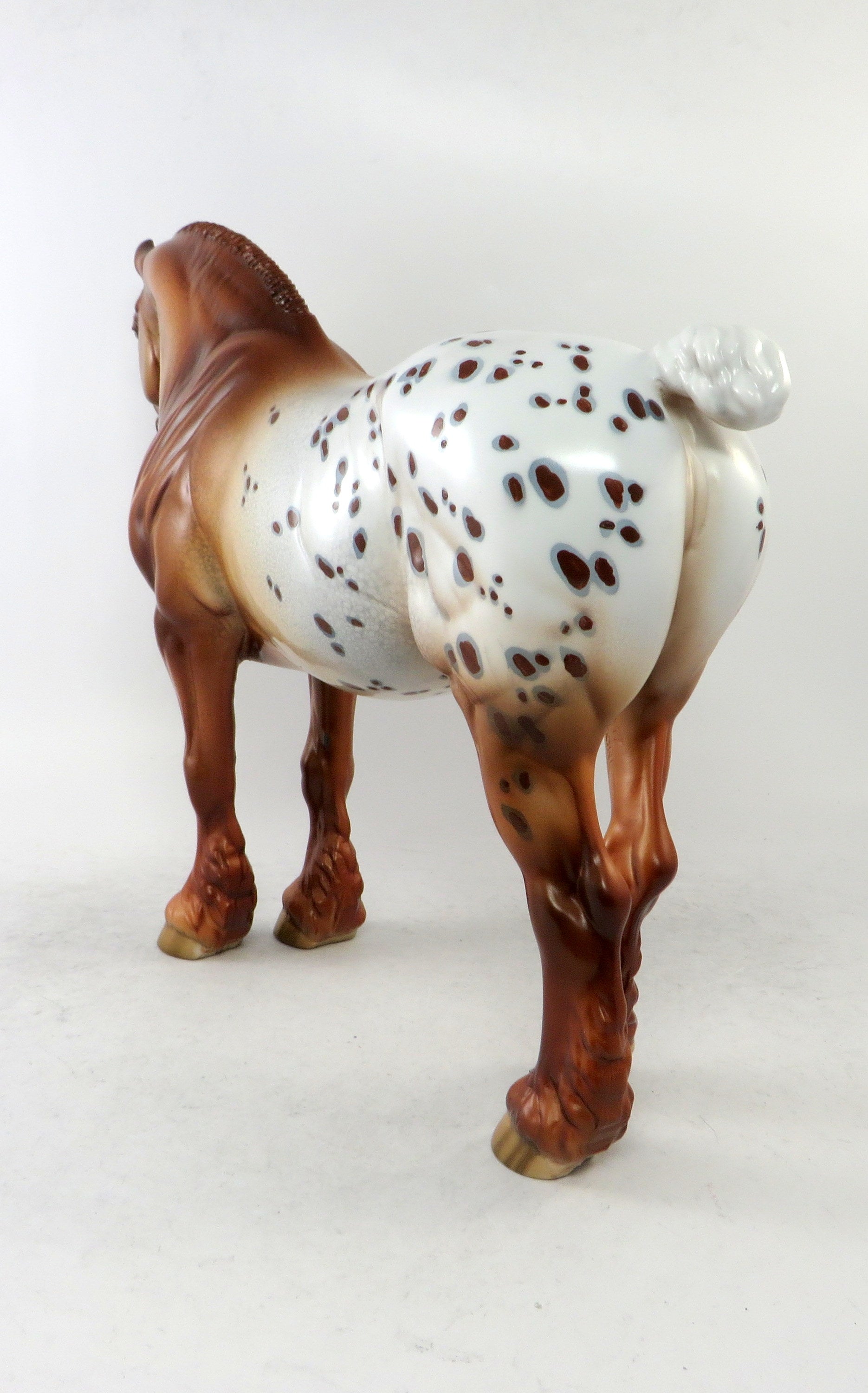 GINGER-OOAK CHESTNUT APPALLOOSA HEAVY DRAFT MODEL HORSE 12/28/18
