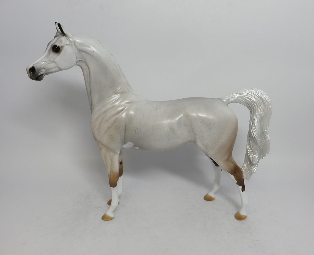 ROUGE - OOAK FLEA BITTEN GREY ARABIAN MODEL HORSE SHCF2018