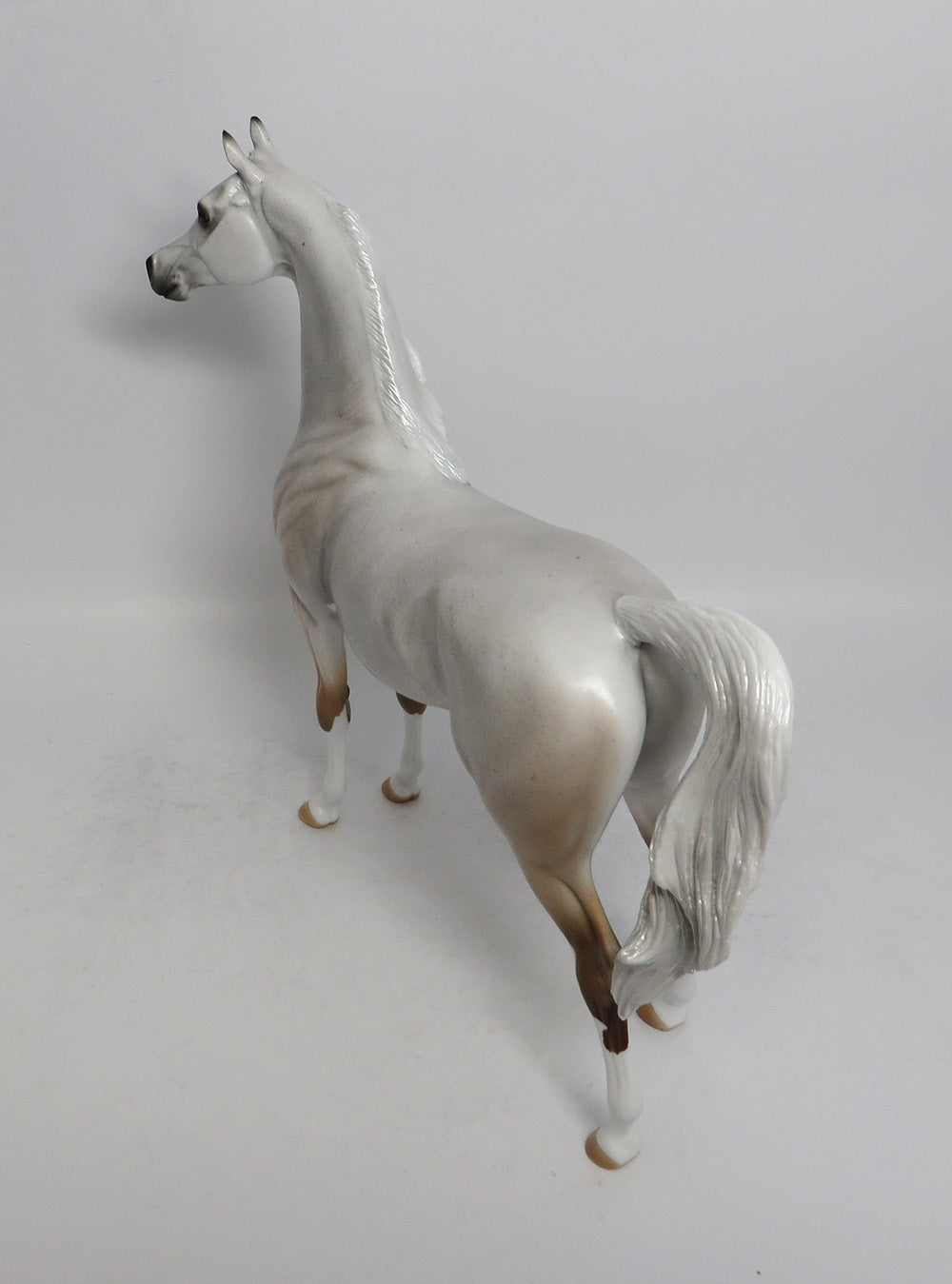 ROUGE - OOAK FLEA BITTEN GREY ARABIAN MODEL HORSE SHCF2018