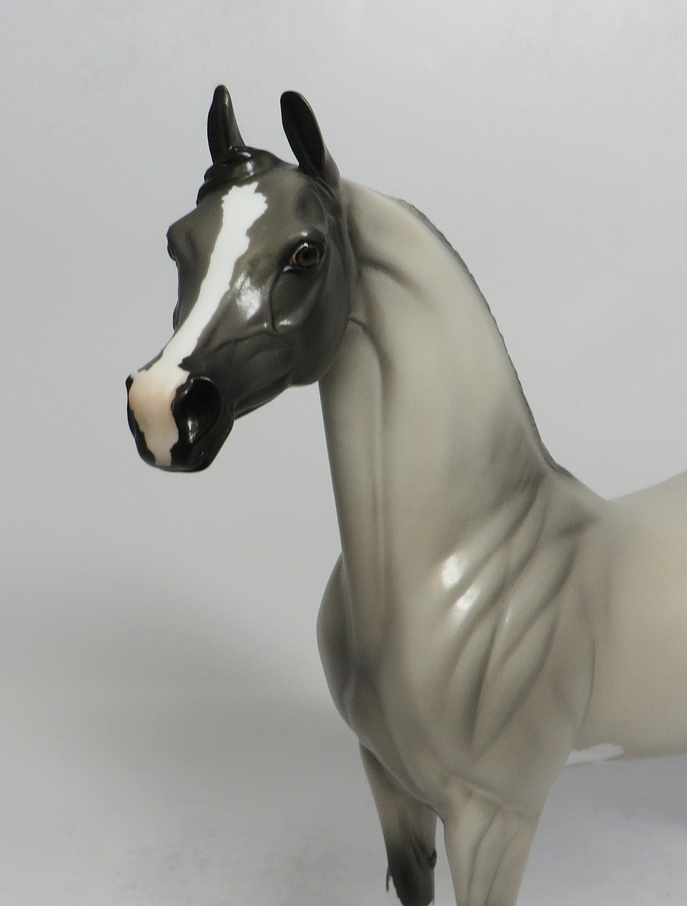 FONZIE - OOAK GREY PINTO ARABIAN MODEL HORSE SHCF2018