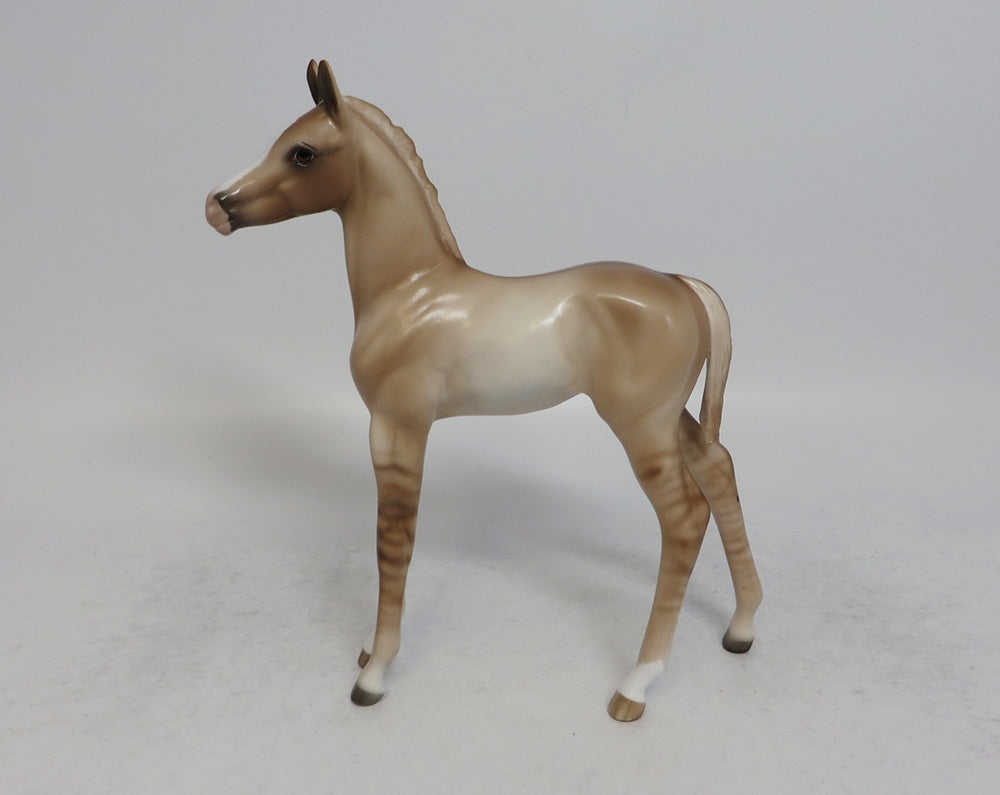 FARMERS DAUGHTER - OOAK DUN FOAL MODEL HORSE BY SHERYL LEISURE SHCF2018