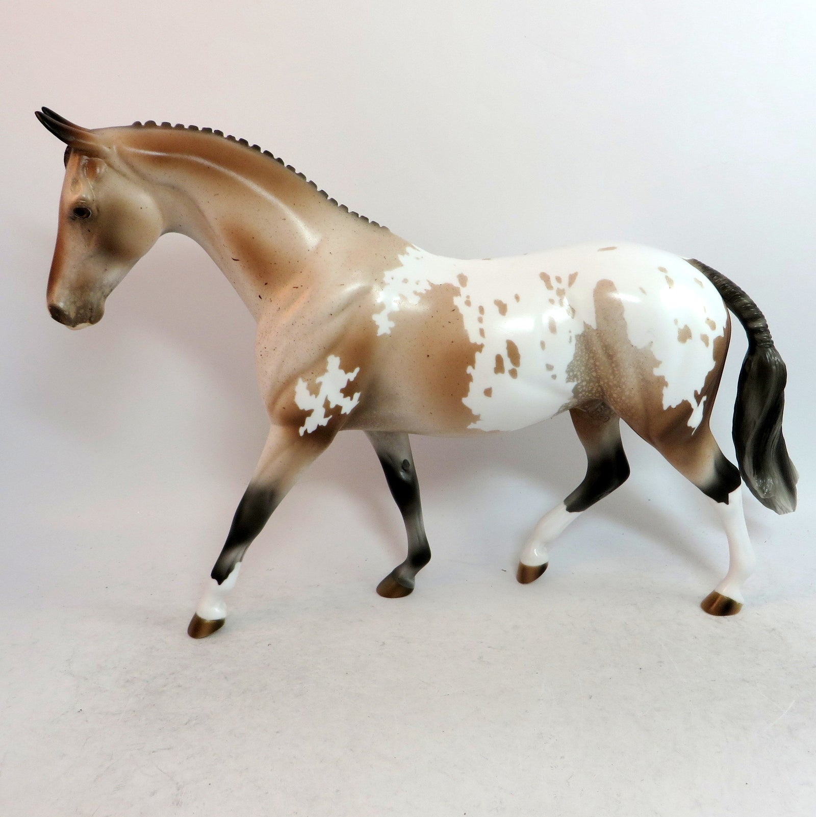 CHAMPAGNE POP-OOAK-BAY ROAN APPALOOSA PONY MODEL HORSE 1/10/19