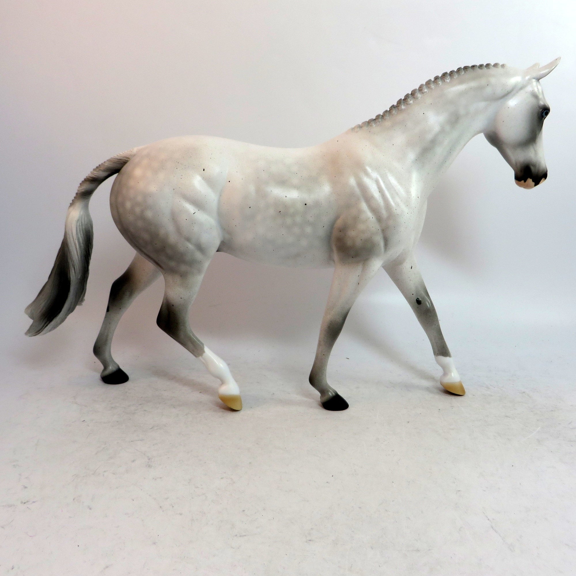 DREAMING DRIZZLE-OOAK-DAPPLE GREY PONY MODEL HORSE-1/10/19