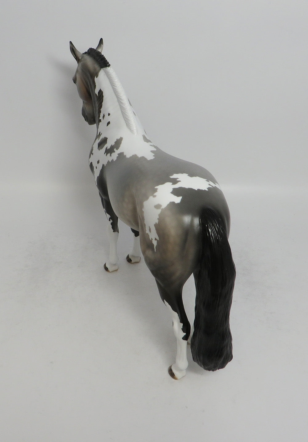 TWENTY-OOAK DAPPLE GREY PINTO ANDALUSIAN MODEL HORSE BY DAWN QUICK 5/11/18