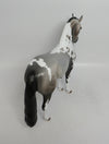 TWENTY-OOAK DAPPLE GREY PINTO ANDALUSIAN MODEL HORSE BY DAWN QUICK 5/11/18