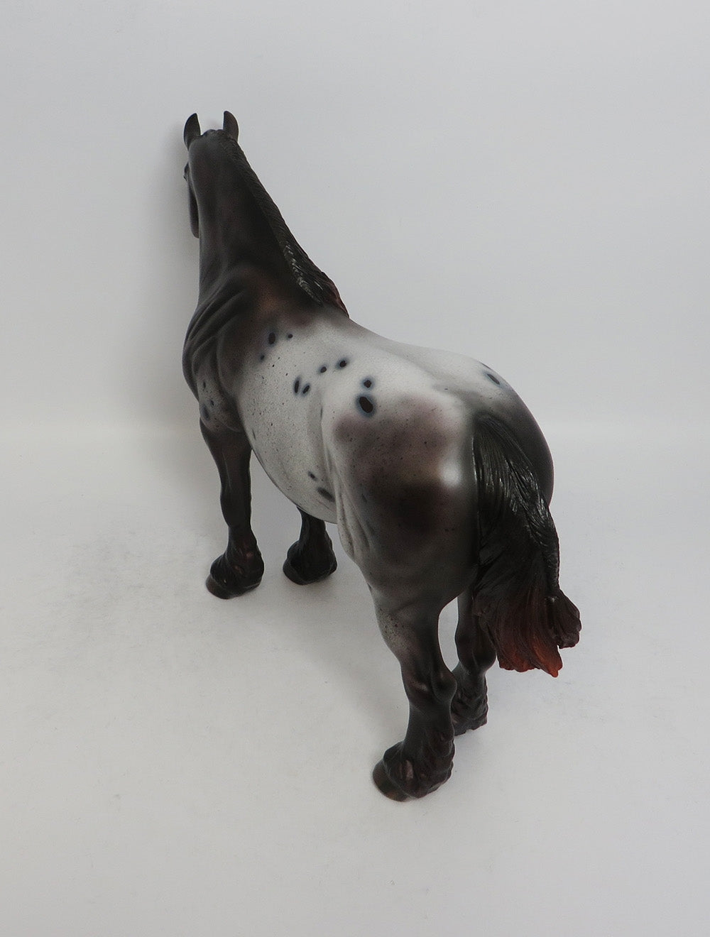 HOPI-OOAK MULBERRY GREY APPALOOSA HEAVY DRAFT MARE MODEL HORSE BY DAWN QUICK 5/11/18