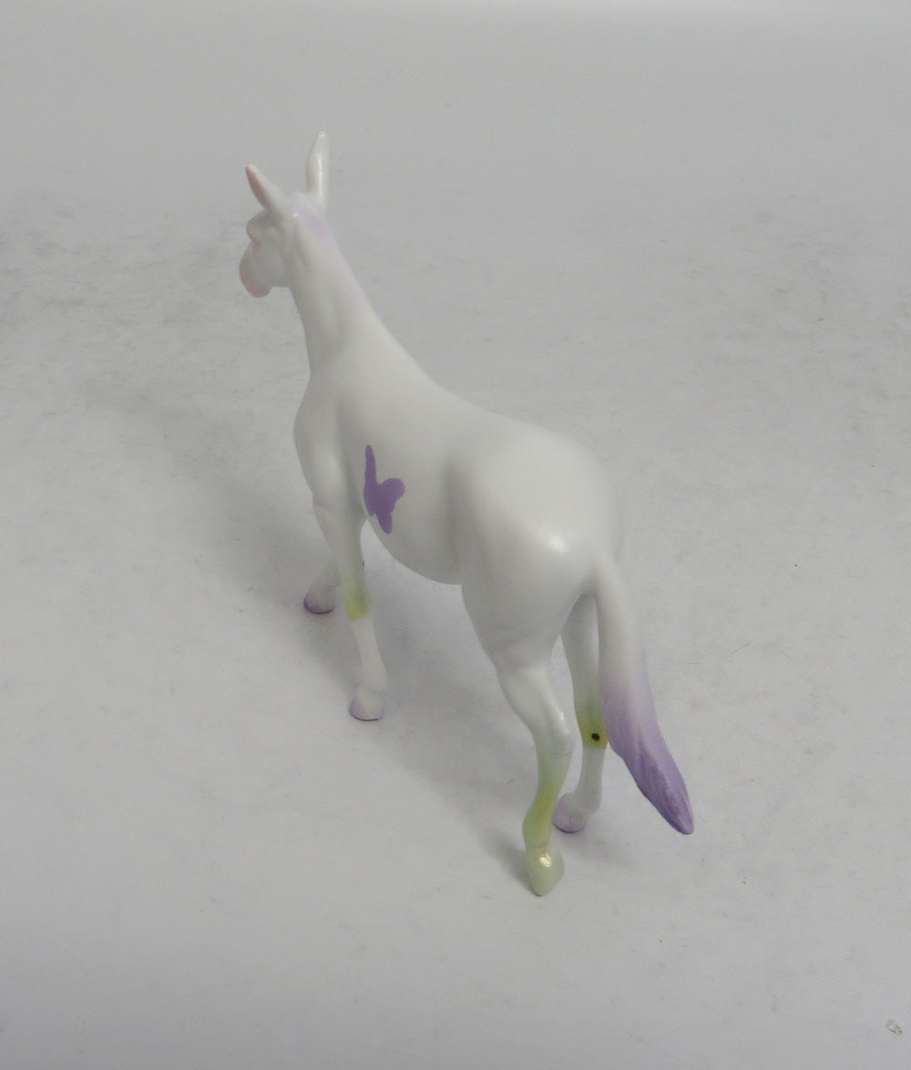 FLUTTERBY - OOAK PURPLE BUTTERFLY DECORATOR MULE CHIP SHCF2018