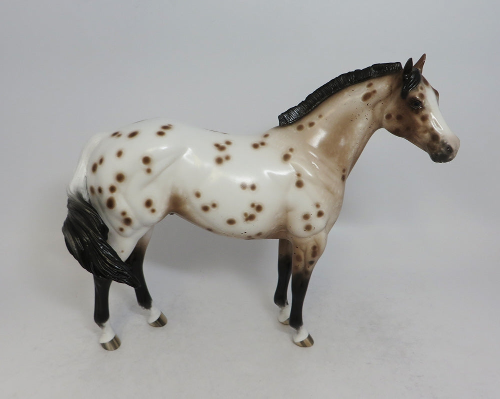 CHIPS AHOY - OOAK BAY APPALOOSA ISH MODEL HORSE BY SHERYL LEISURE