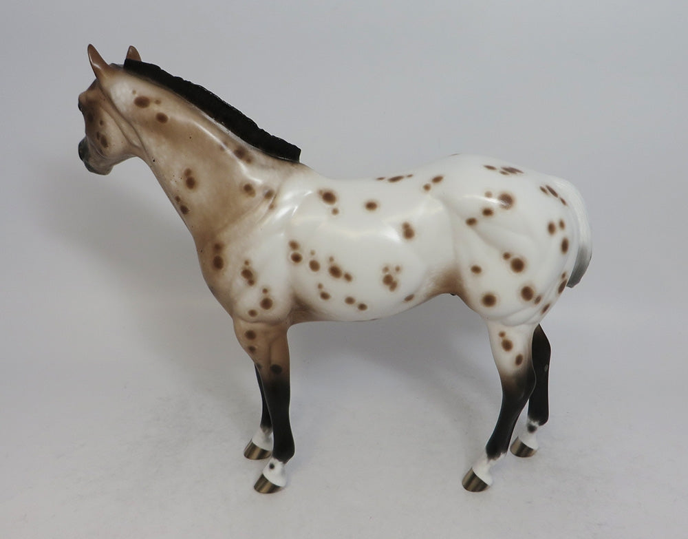 CHIPS AHOY - OOAK BAY APPALOOSA ISH MODEL HORSE BY SHERYL LEISURE