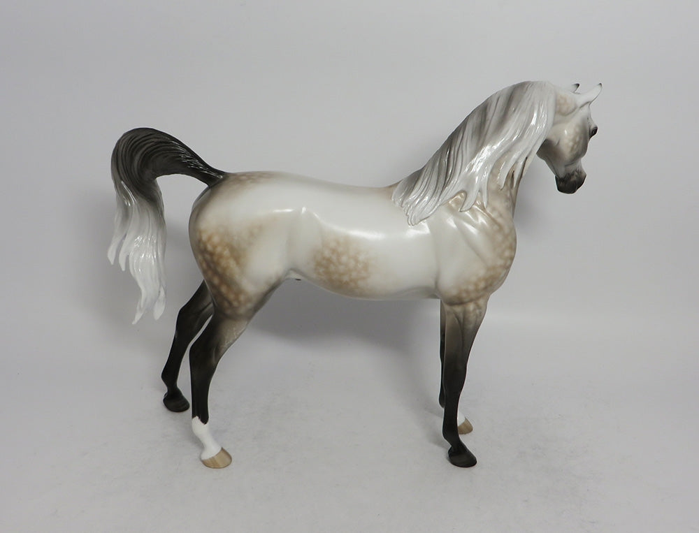 GENEVA-OOAK DAPPLE GREY ARABIAN MODEL HORSE BY SHERYL LEISURE 5/11/18