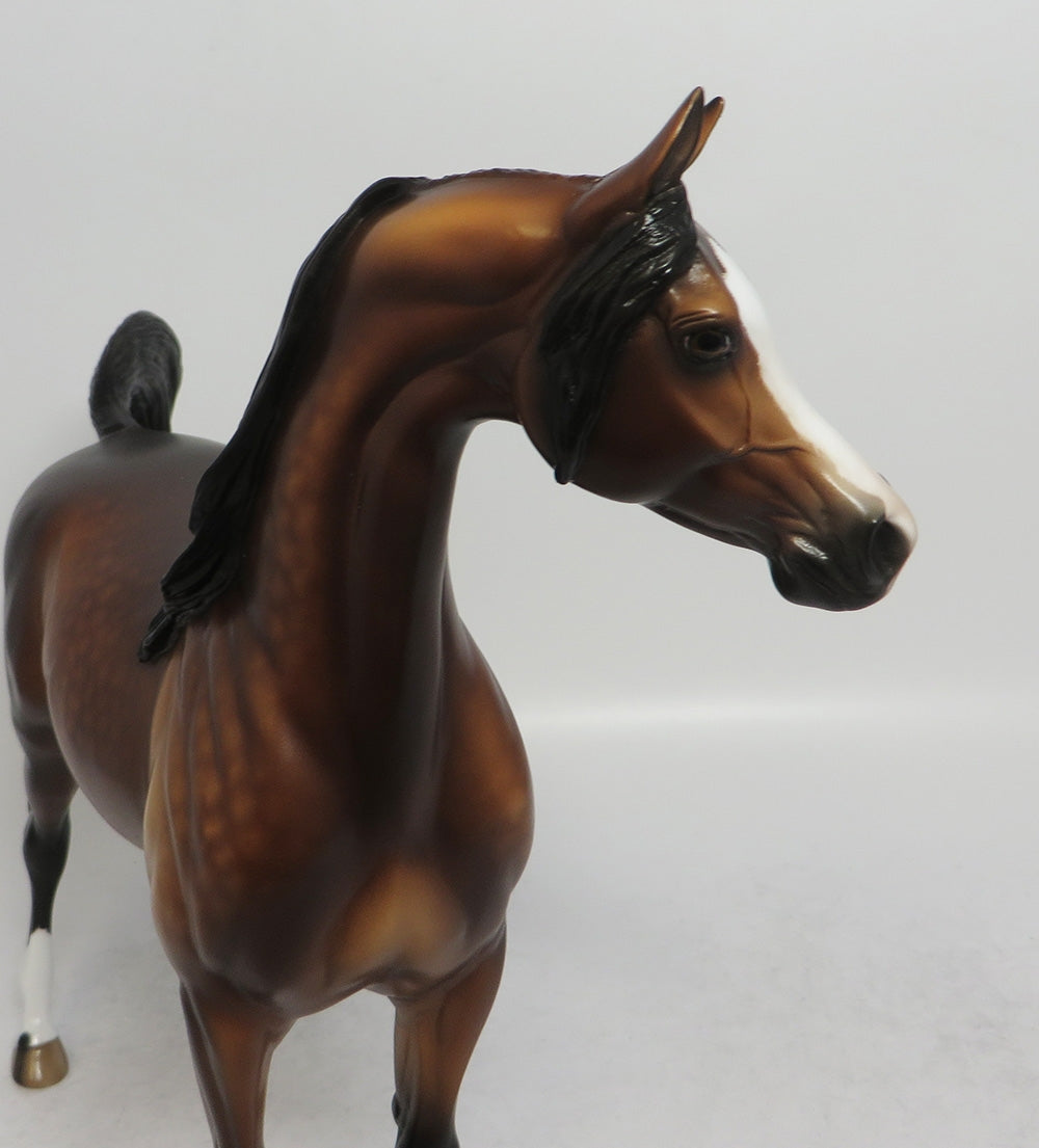 BORDEAUX-OOAK STAR DAPPLE BAY ARABIAN MODEL HORSE BY SHERYL LEISURE 5/11/18