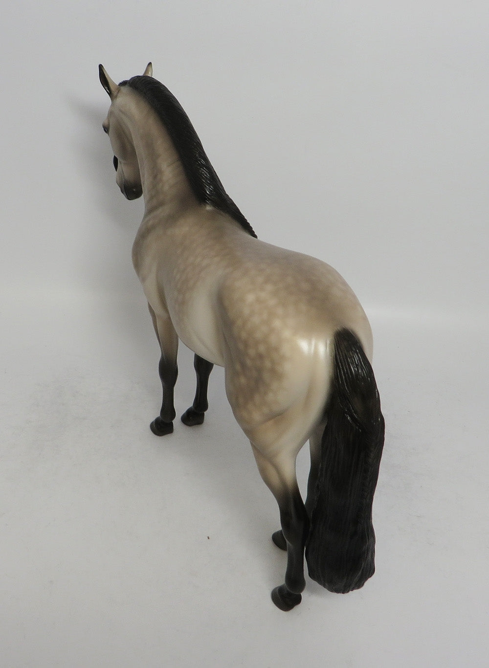 MILANO-OOAK PALE STAR DAPPLE BUCKSKIN ANDALUSIAN MODEL HORSE BY SHERYL LEISURE 5/11/18