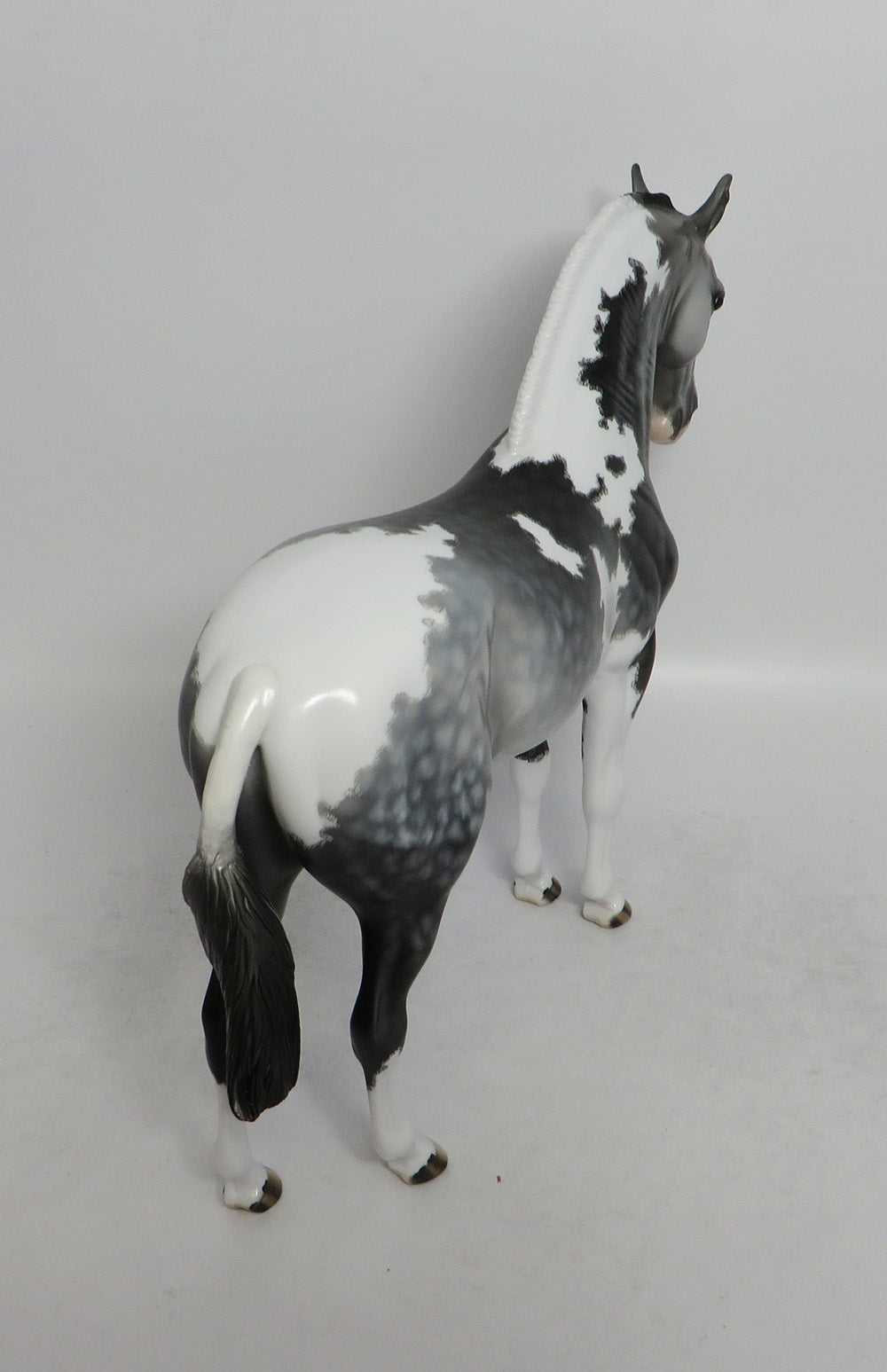 SCADIA-OOAK STAR DAPPLE GREY PINTO ANDALUSIAN MODEL HORSE BY DAWN QUICK 5/18/18